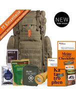 Notfallrucksack Basic Oliv von PrepBag - Leicht & Robust für Krisenvorsorge