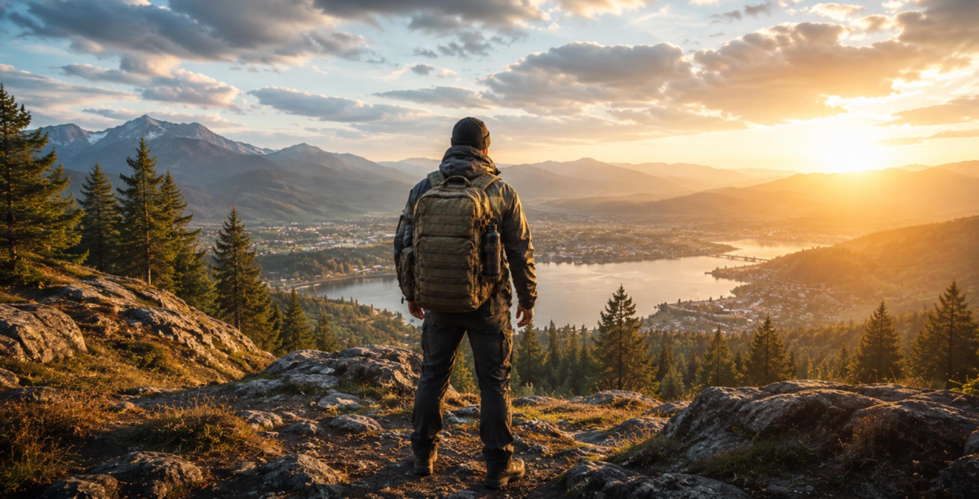 Notfallrucksack und Krisenvorsorge Ausrüstung im Outdoor Hero-Banner